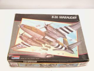 1/48 Monogram Revell B - 26 Marauder Ww2 Bomber Plastic Scale Model Kit Complete
