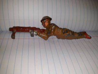 Vintage Barclay Dimestore Soldier With Rifle,  Lead Figure