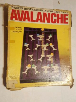 Vintage Parker Bros.  Avalanche Board Game.  Complete