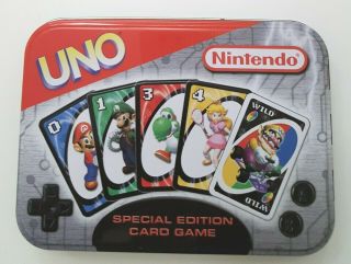 Official Nintendo Special Edition Uno Card Game In Collector Tin By Sababa Toys