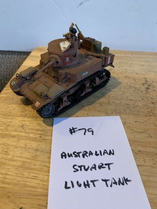 Built 1/35 Wwii Australian M3 Stuart Light Tank Painted Detailed