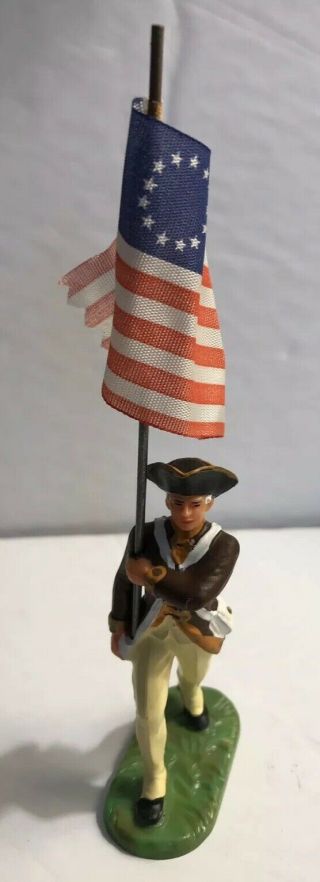 Elastolin 70mm Spirit Of 76 Revolutionary War Flag Bearer