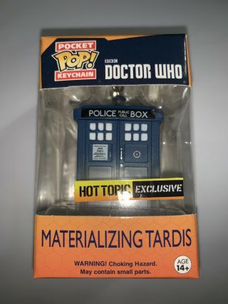 Pop Funko Doctor Who Materializing Tardis Key Chain - Hot Topic Exclusive