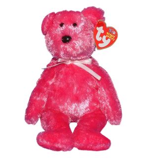 Ty Beanie Baby Sherbet Raspberry - Mwmt (bear 2002)