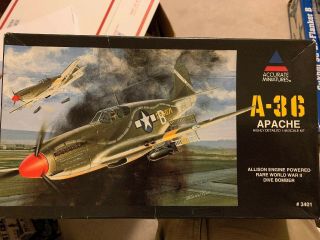 Accurate Miniatures 1:48 A - 36 Apache Allison Engine Wwii Dive Bomber Kit 3401u