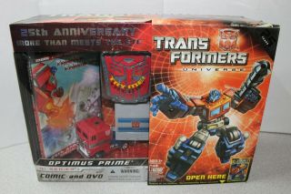 Transformers Optimus Prime 25th Anniversary With Dvd And Comic