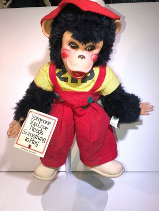 Vtg Zip The Monkey Rushton Co.  15 " Plush Chimp Toy Howdy Doody Zippy Doll W/ Tag