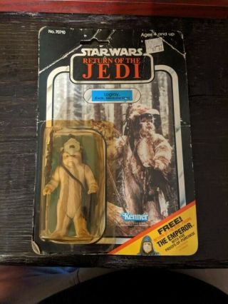1983 Logray Star Wars Return Of The Jedi Vintage Action Figure Moc By Kenner