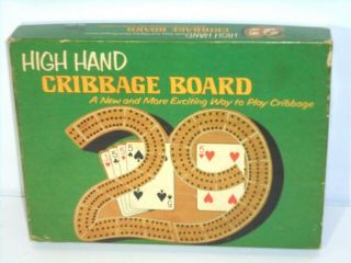 Vintage 1976 Pacific Game High Hand 29 Cribbage Board Complete Card Game