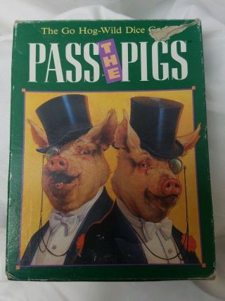 Pass The Pigs Game Vintage 1992 Pig Dice Game Complete Ready To Play