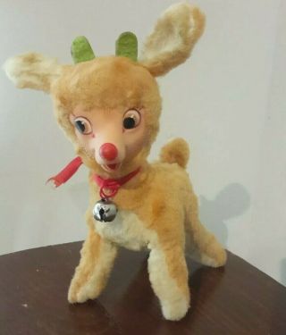 Vintage 1939 Rudolph The Red Nosed Reindeer Gund Rubber Face Stuffed Plush