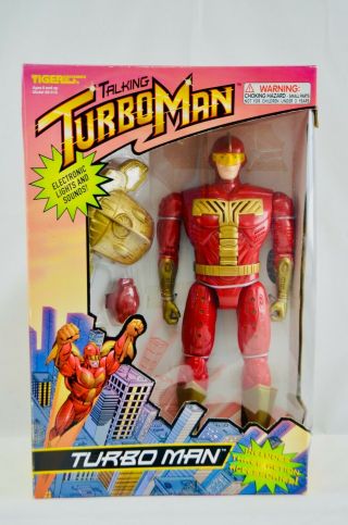 Vintage Toy Turbo Man Figure Jingle Way Schwarzenegger Turboman