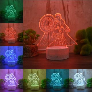 All Superhero 3D LED Night Light Kids Gift Remote 16 Colors Decor USB Table Lamp 3