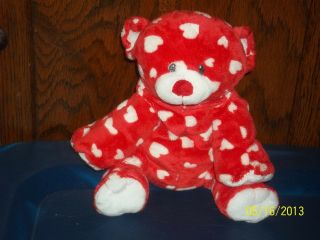 Ty Pluffies Pluffy Red Heart Dreamly Teddy Bear Plush Beanie Baby