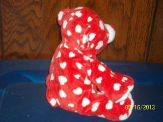 TY PLUFFIES PLUFFY RED HEART DREAMLY TEDDY BEAR PLUSH BEANIE BABY 2