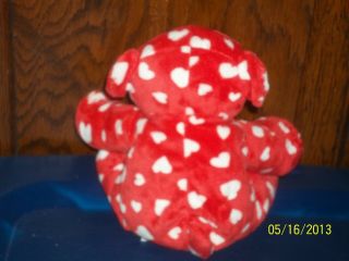 TY PLUFFIES PLUFFY RED HEART DREAMLY TEDDY BEAR PLUSH BEANIE BABY 3