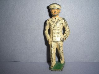 Barclay,  Manoil,  Grey Iron Antique Vintage U.  S.  Naval Officer (g70)