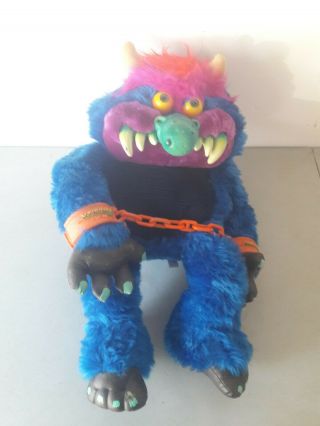 1986 My Pet Monster Plush with CUFFS - Amtoy American Greetings Vintage Toy 2