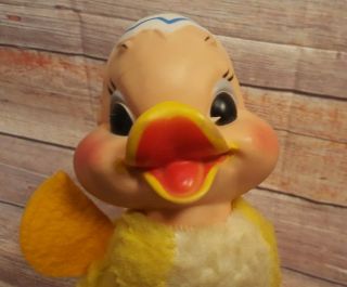 My Toy Rubber Vinyl Duck Face Plush Pal Stuffed 1950s USA Rare 2