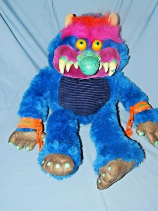1986 My Pet Monster Plush With Cuffs - Amtoy American Greetings Vintage Toy
