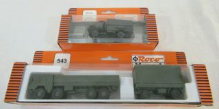 2 Ho Scale Roco Military Trucks - 10ton Man W/trailer - 3ton Opel Blitz - A
