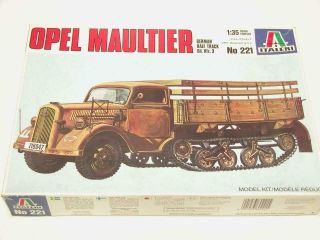 1/35 Italeri Opel Maultier Ww2 Half Track Truck Sdkfz 3 Plastic Scale Model Kit