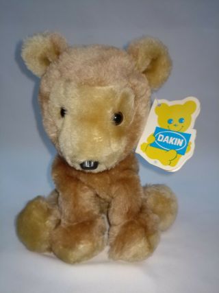 Vintage Dakin Teddy Bear Beanie Baby Bearfoot 1976 Stuffed Animal Nut Filled