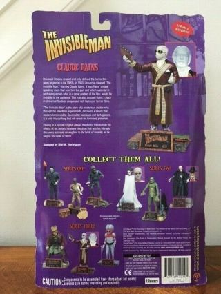 2000 UNIVERSAL MONSTERS Invisible Man Claude Rains 8 