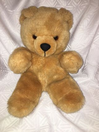 Vguc - Htf - Rare - 13” 1990 Playskool Teddy Bear 5149 Soft Brown Tan Plush Stuffed