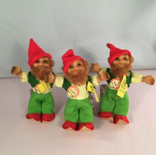 Trio Of Steiff Dwarf Lucki Dolls All Id 