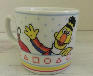 Vtg Bert & Ernie Sesame Street Coffee Cup Mug Porcelain Made In Japan