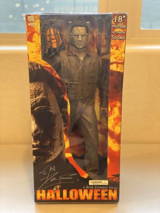 Neca 18” Halloween Michael Myers Signed By Director Rob Zombie Misb