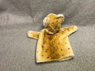 VINTAGE RARE STEIFF LEO THE LION CUB HAND PUPPET MOHAIR WITH BUTTON GLASS EYES 2