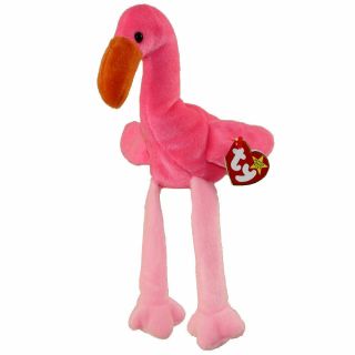 Ty Beanie Baby - Pinky The Pink Flamingo (10 Inch) - Mwmts Stuffed Animal Toy
