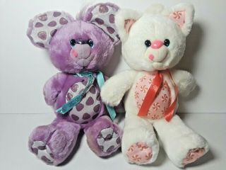 Vintage Plush Yum Yums Peppermint Kitty Cat Goody Grape Mouse Stuffed Animals