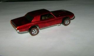 1967 Hot Wheels Redline Custom T - Bird Red With No Black Roof W/dark Int Usa C8,