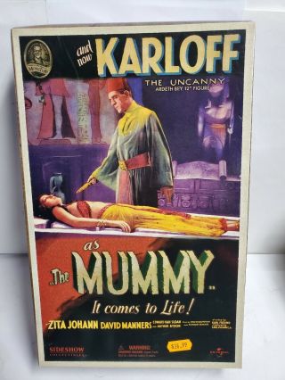 Sideshow 12 " The Mummy Uncanny Ardeth Bey Boris Karloff 1/6 Figure Nib