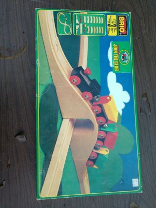Brio Vintage 1990 (complete) Train & Bridge Set: 33125 Rare