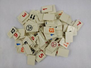 Rummikub Numbers Complete Set Of 106 Game Replacement Tiles 1985 Crafts Hobbies
