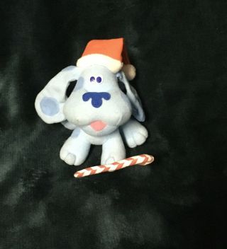 Blues Clues Plush Christmas Holiday Dog Mini 5” Stuffed Animal Santa Hat 2003