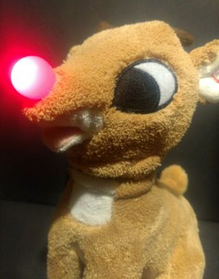 Gemmy Rudolph The Red Nosed Reindeer Talking Singing Animated Mouth Light 8 "