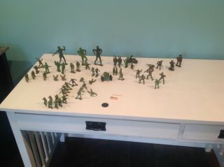 Vintage Marx And Others Plastic Army Men Toy Soldiers From The 50 