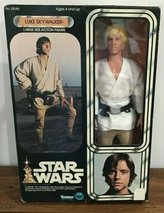Vintage Star Wars 1978 Luke Skywalker Action Figure 12 Inch Doll Box Kenner