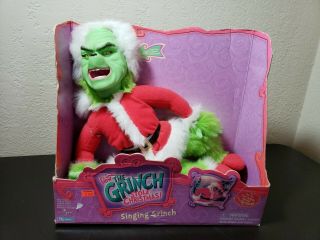 2000 Playmates Dr.  Seuss How The Grinch Stole Christmas Singing Puppet Vintage