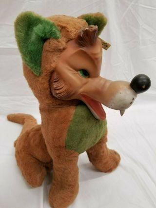Vintage My Toy Creations Plush Big Bad Wolf Rubber Face Stuffed Animal
