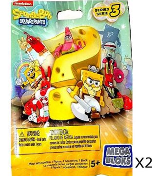 Mega Bloks Spongebob Squarepants - Micro Action Figures Ser 3 Blind Pack (x2)