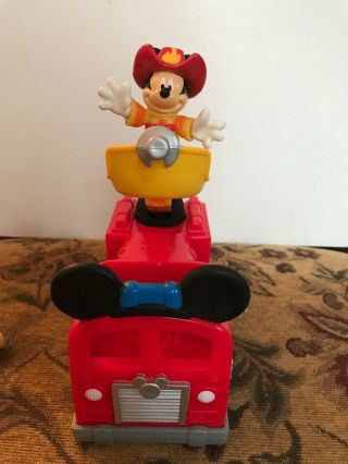 2011 Disney Mattel Mickey Mouse Fire Truck W/siren Noise