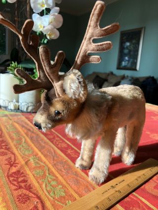 Steiff Renny Reindeer Mohair 10” Tall