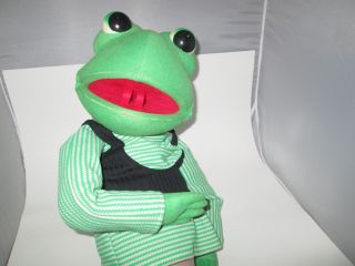 Vtg Puppet Productions Green Frog Hand Made Professional Muppet 1971