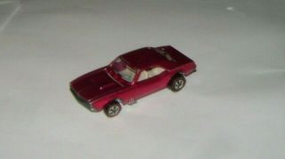1968 Hot Wheels Redline Custom Camaro Metallic Rose W/white Interior Usa C7,